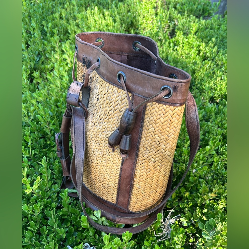 Straw and leather vintage Women’s Bag